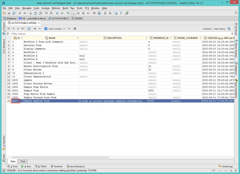 Database Table